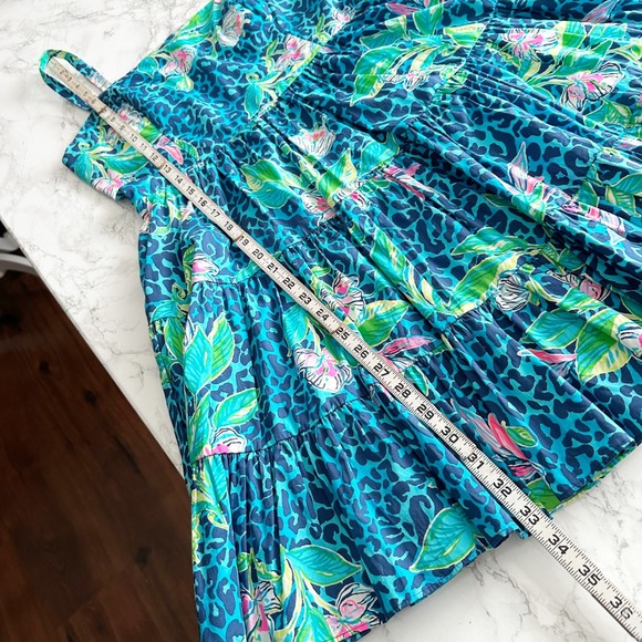 Lilly Pulitzer Alision Formentra Cheetah Turquoise HOT ON THE SPOT Dress Size 6 - Picture 10 of 12